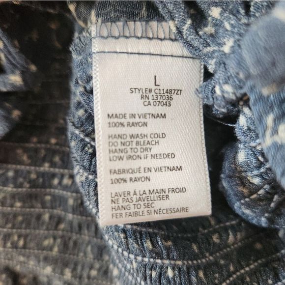 Paper crane smocked floral cop top - Picture 5 of 5